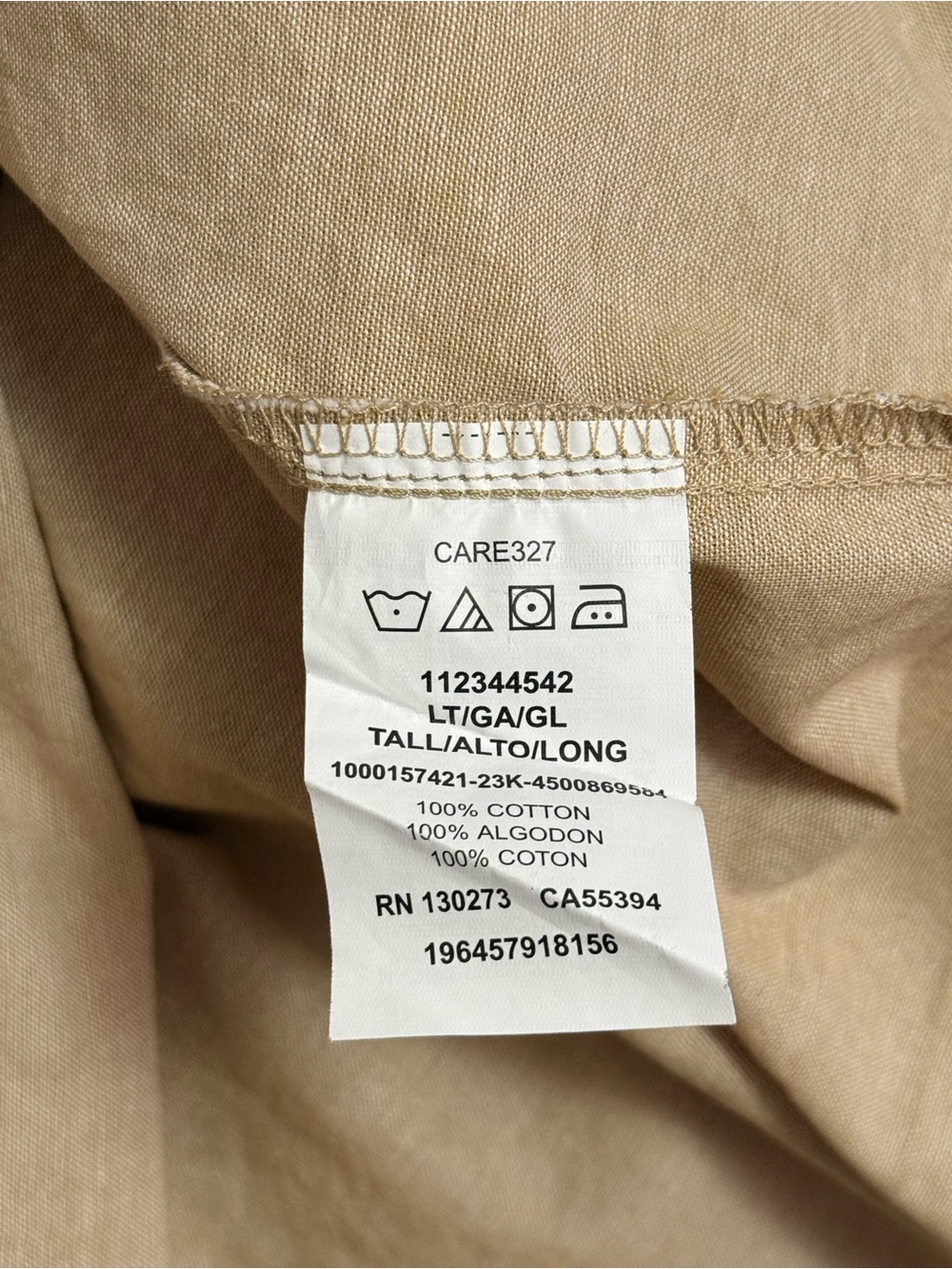 Wrangler Cowboy Cut Khaki Western Pearl Snap Workshirt Large Tall Short Sleeve - Picture 7 of 7